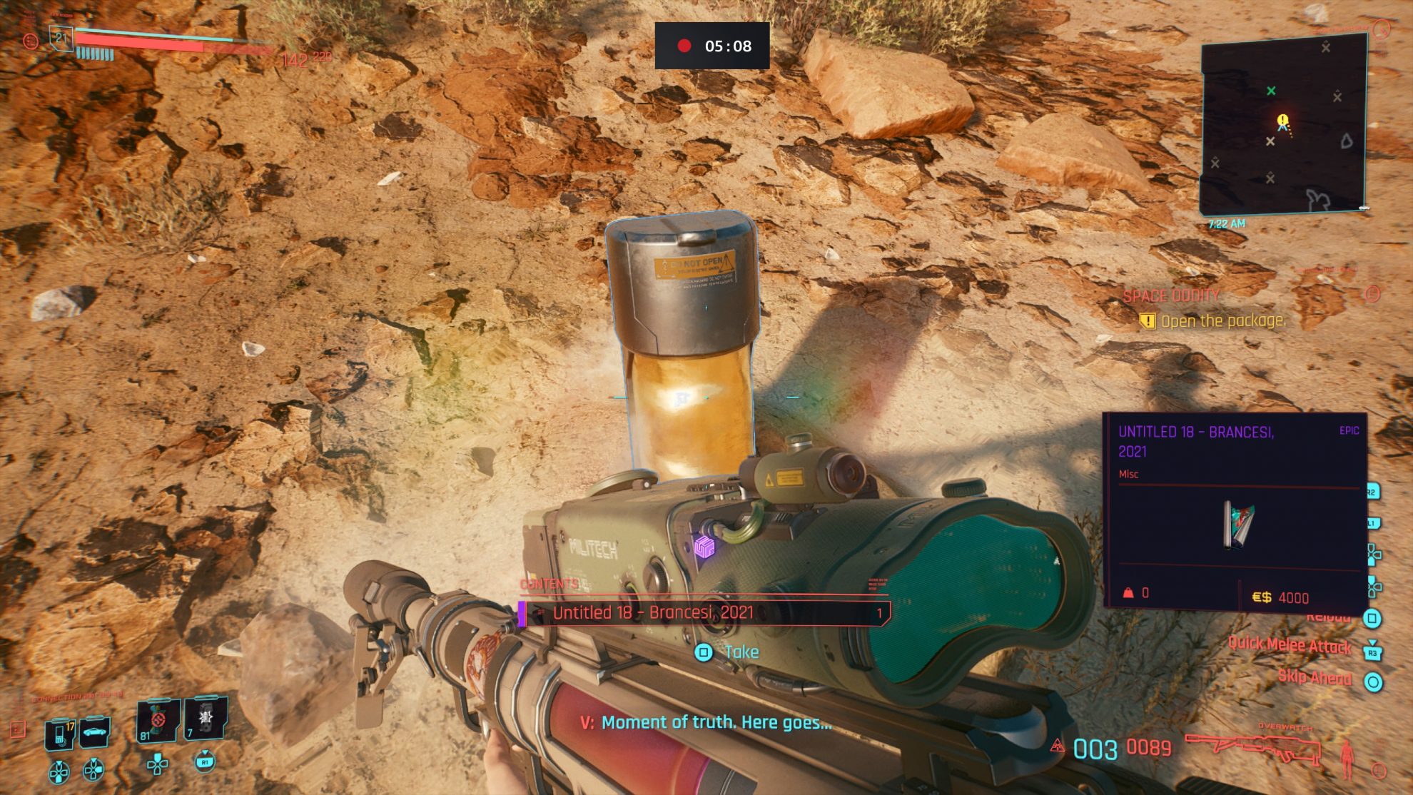 Cyberpunk 2077 easy money exploit with the Space Oddity mission GGEZ