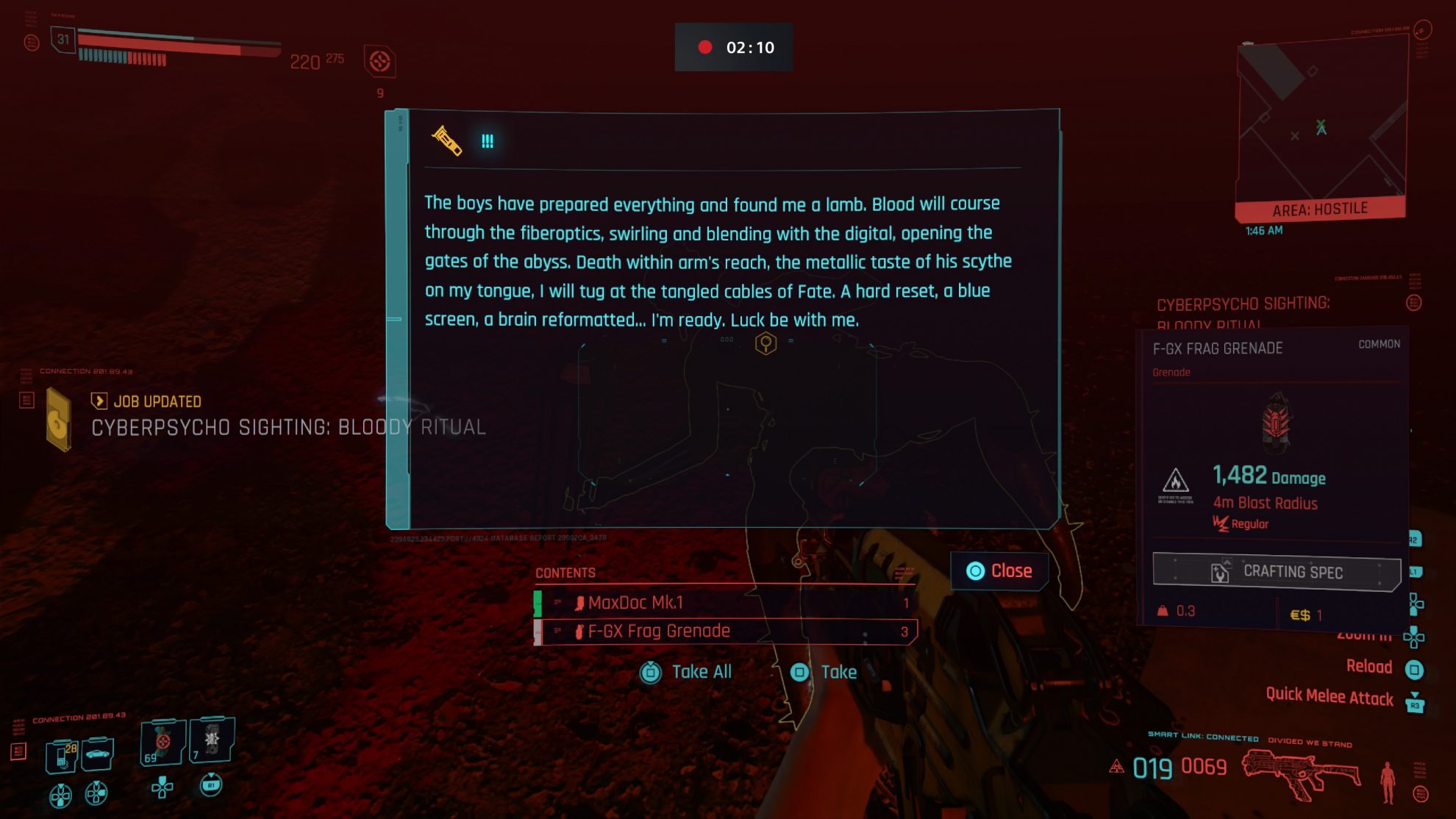How to avoid the bug in the Bloody Ritual Cyberpsycho Sighting in Cyberpunk 2077 GGEZ